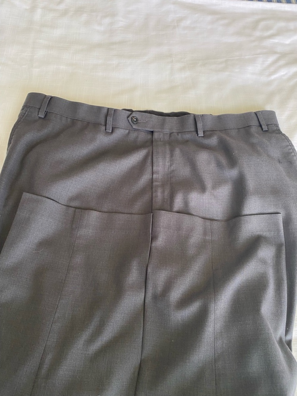 Dark Grey Flat Front Slacks 44x34 TravelSmart Tall Men